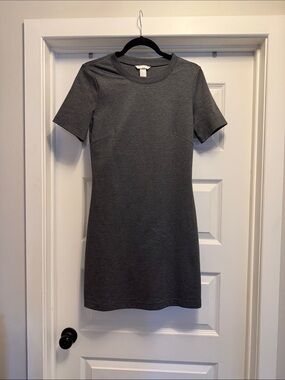 H&M Charcoal Short-Sleeve Mini Dress